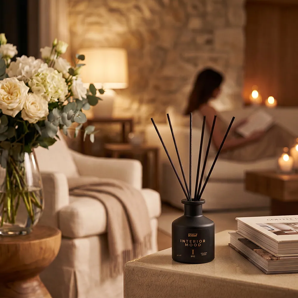 Домашній дифузор Golden Wood Interior Mood у вітальні